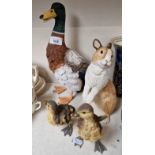 Country Artists Large Mallard Drake (02721) 32.5cm high, Duckling Cuddly (02724), Duckling Downy (