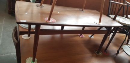 A mid 20th century teak coffee table. Length 118cm