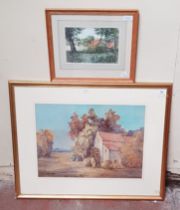 Six watercolours, various artists including Frank Belshaw (19th century), William Henry Earp (1831-