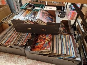 Five boxes of records.