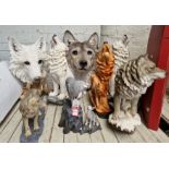 Nemesis fantasy figures - 8 wolf figures - various sizes including wall mounted