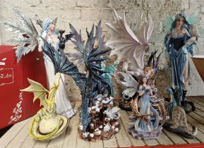 Nemesis fantasy figures including winged females