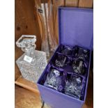 Edinburgh Crystal set of 6 ‘Jura’ design tumblers in original box together with a heavy cut glass