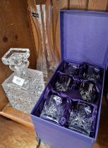 Edinburgh Crystal set of 6 ‘Jura’ design tumblers in original box together with a heavy cut glass