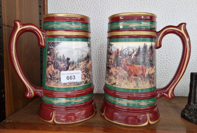 Pair of German tankards