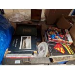 Two boxes of books including Marvels Story Collection sets, Superman book, 1930s and 40s children'