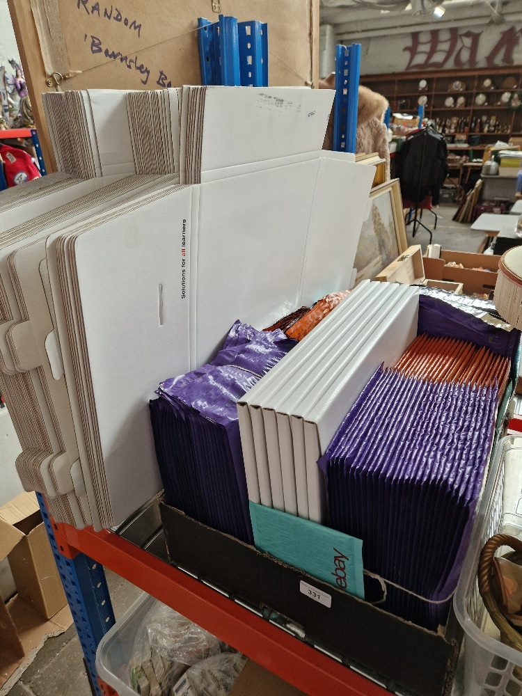 A box of approx. 150 e-bay jiffy bags and 80 large carboards mailers