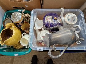 A mixed lot of mostly including Sylvac jug, Gainsborough part tea set, Stein, etc.