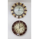 Two mid 20th century Metamec wall clocks.