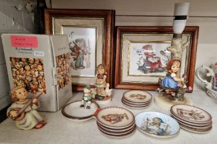 Goebel Hummel items - 2 figures including boxed Sounds of the Mandolin, ashtray with boy figure (