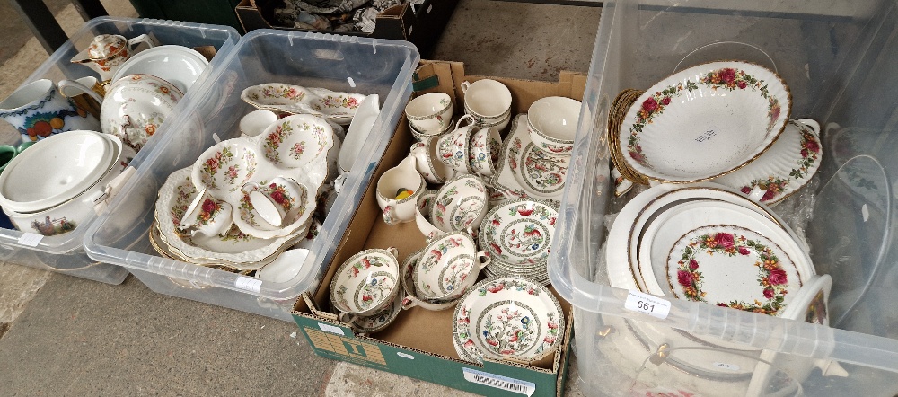 Four boxes of various ceramics