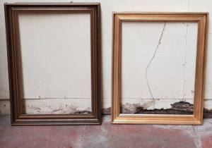 Six picture frames including gilt frames, various sizes.