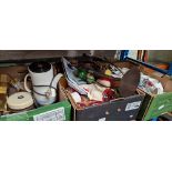 3 boxes of mixed items including ceramics, glass, cutlery etc