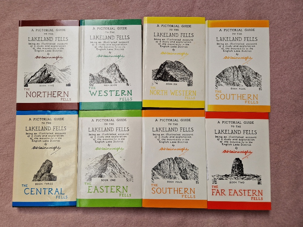 8 Wainwright Lakeland Fells books