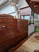 A mixed lot comprising mid 20th century Lebus chest of drawers, Triumph metal filing drawers and a