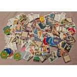 A bag of football trading cards