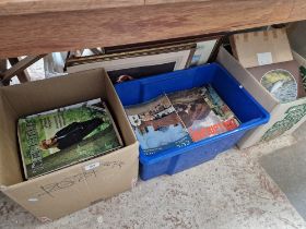 Three boxes of mainly country magazines including The Field, Country Life etc. also including a