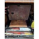 An artist's paint tin and contents, once belonging to Joseph Edwards, Riley Yorkshire.