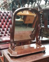 A 19th century mahogany toilet mirror.