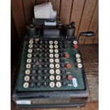 A Burroughs vintage adding machine (£,s,d)