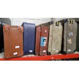 5 vintage suitcases