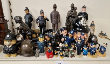 A collection of Miner's Dispute 1984 related ornaments and Police Constabulary related ornaments