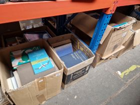 Six boxes of technical engineering and mechanical science books.
