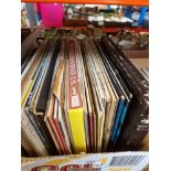 A box of jazz vinyl records and box sets together with a hardback book; 'A Pictorial History of