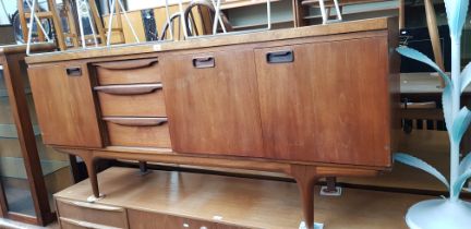 A mid 20th century teak sideboard by Greaves & Thomas. Length 176 cm