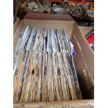 A box of mixed soul, rock & pop 7" vinyl singles.