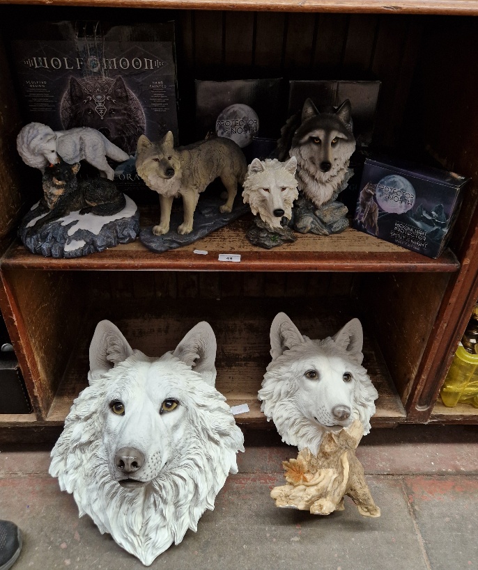 Nemesis Now wolf figures and masks