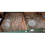 Two boxes of glassware