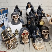 Nemesis fantasy figures - skulls, Grim Reaper figures etc - 9 pieces