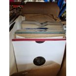 A box of 78rpm records.