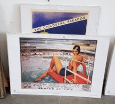 Five National Railway Museum travel and railway posters, Rhyl, New Brighton, Hereford, etc, 50cm x