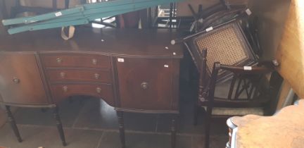 Various items of furniture including mahogany sideboard, dining chairs, bedroom chairs etc