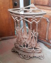 A Victorian cast iron stick stand by Coalbrookdale.