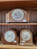 Three mantle clocks - as found