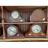 4 mantle clocks - as found