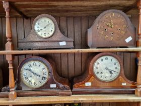 4 mantle clocks - as found