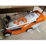 A Stihl RME 339 electric lawn mower, appears unused.