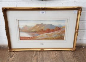 J A Jameson, (Scottish, Early 20th century), watercolour, 'Loch Etive', signed to lower right,
