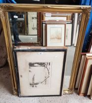 Two signed etchings; Percy Lancaster (1878-1951) & Charles W Cain (1892-1962) together with a gilt