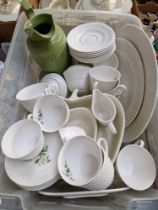 Spode Virginia/Mansard dinner ware & 3 Laura Ashley items(2 x applae dishes & jug).