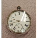 A hallmarked silver pocket watch.