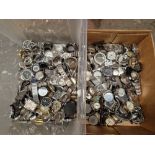 2 boxes of assorted watches and watch parts