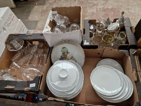 Assorted ceramics and glass to include Mitterteich, Petticoats and cut glass items etc.