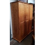 A Pine triple wardrobe