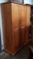 A Pine triple wardrobe