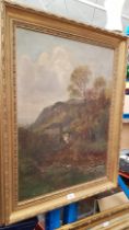 Charles France (British, 19th century), oil on canvas, landscape, 50cm x 66cm, signed 'C FRANCE'